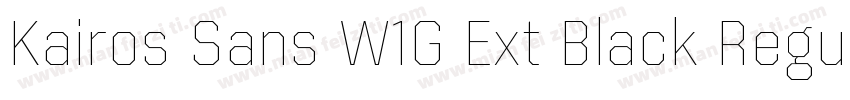 Kairos Sans W1G Ext Black Regular字体转换